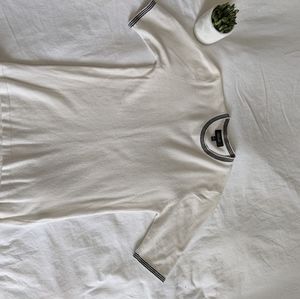 Roolee white top with black detail size small